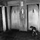 16th June 1978: The lift entrance to flats at Gayton House on Lincoln Estate, Bow, east London.